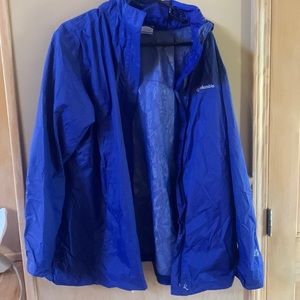 Columbia Royal Blue 2X XXL Waterproof Breathable Rain Coat Like New Condition